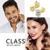 Kakonia Sterling Silver Cubic Zirconia Stud Earrings for Women Men