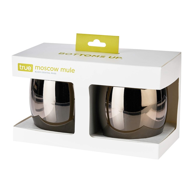 True 7385 Moscú Mule taza con mango dorado, 2 unidades,