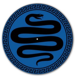 Unbranded DJ Spin Serpent Snake Blue Slip Mat 7" inch Slipmat Portablism Turntable x1