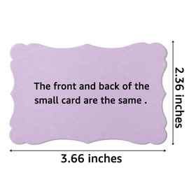 Toperd 120 Pieces Small Mini Business Cards Vintage Assorted Colors Blank Note Cards Gift for Business Cards, Gift Cards (5 Purple)