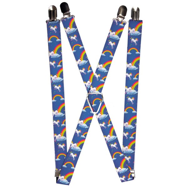 Buckle-Down Men's Suspender-Unicorns Braces, Multi-Colour, One Size, multicoloured