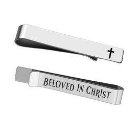 Christian Anniversary Wedding Gifts for Men Groom Wedding Tie Clip for Men Husband I Love You Gifts for Him Boyfriend Fiance Religious Christmas Birthday Gift for Husband Fiance Engagement Gift Ideas