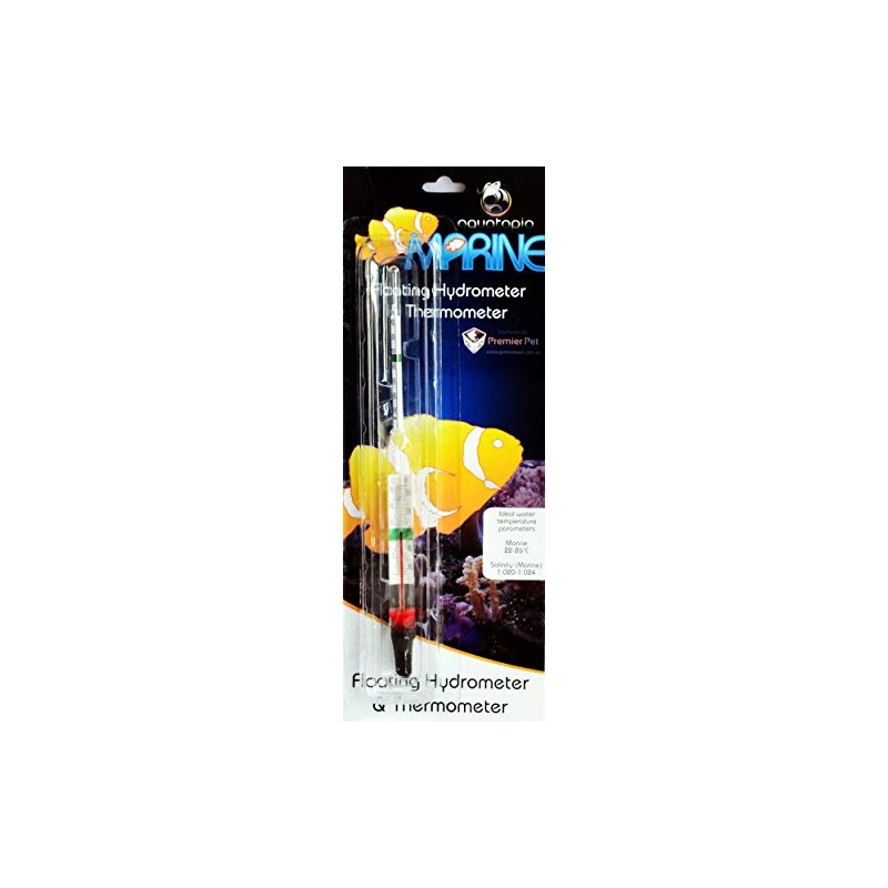 Aquatopia Floating Hydrometer and Thermometer,