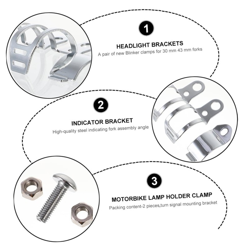 FUNOMOCYA 2 Pcs Motorcycle Turn Signal Fork Bracket for Fork