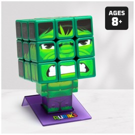 Rubik's Cube Hulk Cuber, Problem-Solving Challenging Brain Teaser Collectible Hulk Fidget Toy, for Adults & Kids Ages 8+