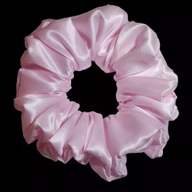 Jumbo XXL Jumbo Women Charmeuse Satin Scrunchie Elastic Hairbands Hair Ties XXL royal - Light pink