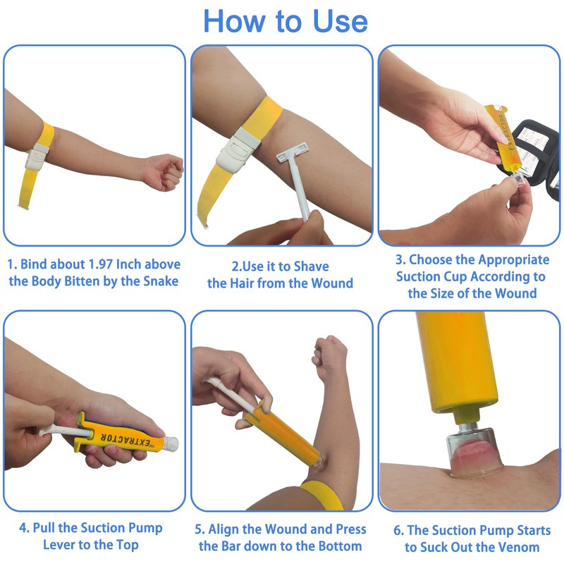 Snake Bite Kit for Humans,Rattlesnake Bite Kit,Bee Sting Kit, Venom