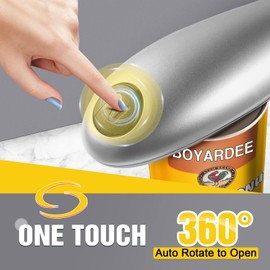 Electric Can Opener, Handheld One Touch Automatic Can Openers Fit Different Can Sizes and Shape with No Sharp Edges for Kitchen, Kitchen Gadgets for Senior with Arthritis