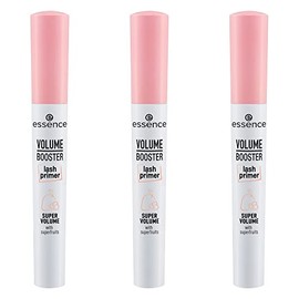 essence Volume Booster lash primer, mascara, mascara, white, volume-enhancing, priming, with oils, vegan, complies with our Clean Beauty Standard, without alcohol, pack of 3 (3 x 7 ml)