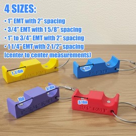 Magnetic Conduit Spacer Set 4 size（1",3/4",1" to 3/4", 1 1/4" ） Strong magnetic hold for electrical spacers, it is an indispensable tool in an electrician's toolbox.