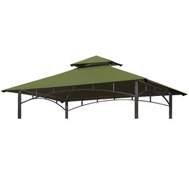 Eurmax USA High Performance Grill Gazebo Canopy Replacement Cover 5x8 BBQ Gazebo Shelter Top（Lemon Green