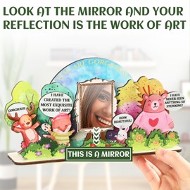 JULEASEL You Are Gorgeous Positive Affirmation Reminder, Cute Valentine's Day Gift for Her, A Little Reminder You Are Special Decor Sign, Romantic Small Gift for Wife Girlfriend Lover