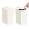 10L Slim Bathroom Trash Can with Press Top Lid, Black