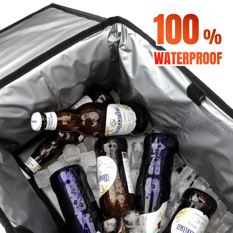 Waterproof Car Organizer with Lid, Car Cooler Bag with Cup