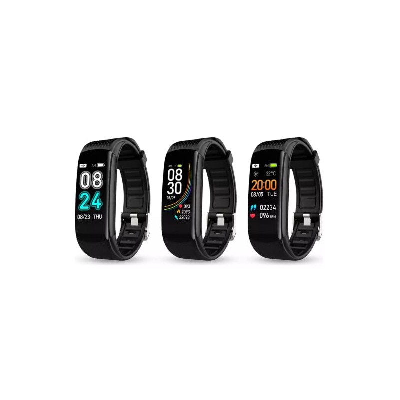 Nuband Flash Pro Fitness Tracker - Black (Renewed)