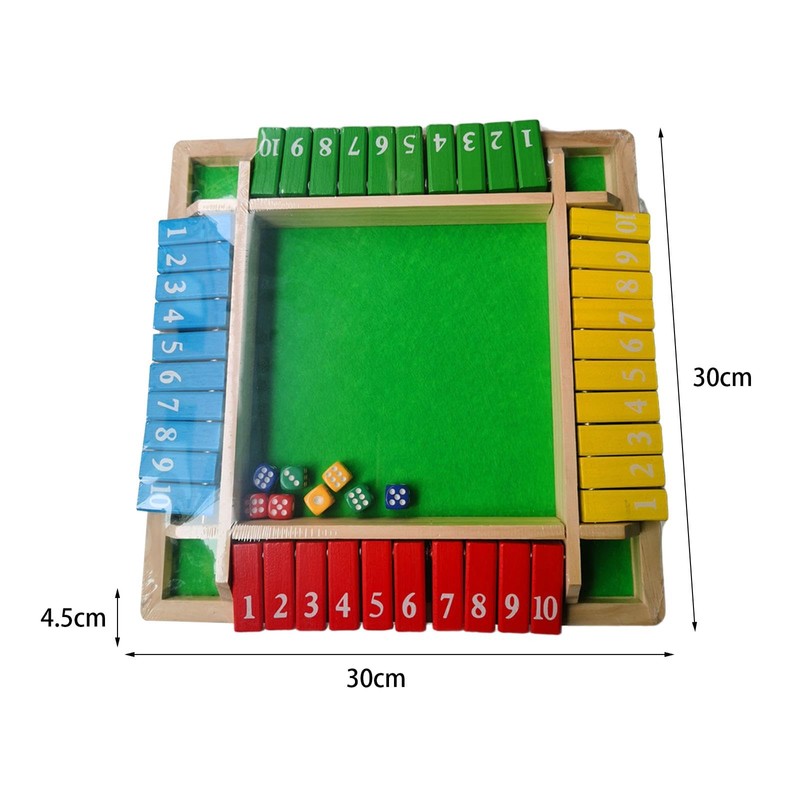 Sharplace 4 Colours 8 Dice Shut The Box Game 4