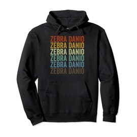Zebra Danio Fish Retro Pullover Hoodie