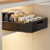 Living Modern Sliding Rail Shelf Kitchen Organization Drawer Black