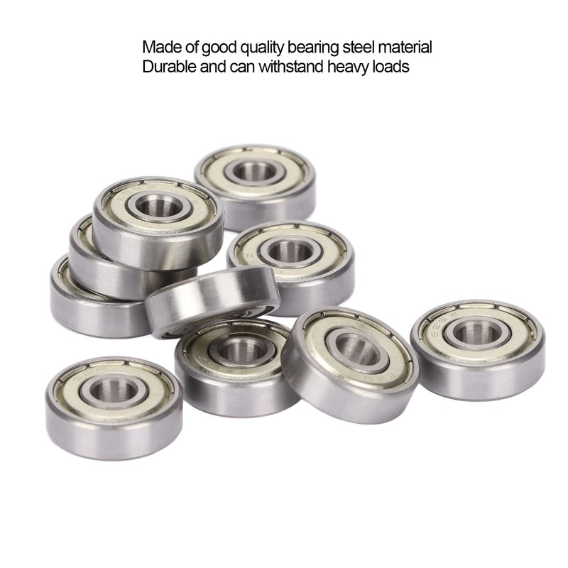 10Pcs 626Z Ball Bearing, 6x19x6mm Stainless Steel Double Shielded Deep