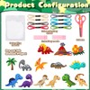 Fzyisw Dinosaur Felt Sewing Set Children, DIY Sewing Set Children