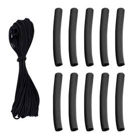 SnowTing High Jump Training Equipment, 9.84 Ft Long Black High Elastic Crossbar Foam Cord Foldable Gymnastics Bar for High Jump Practice and Gymnastic Bars