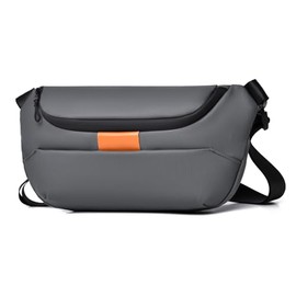 RFID Cangurera Deportiva para Hombre Mujer (Gris) | Impermeable PU, Cinturón Regulable, Hebilla Rápida y Giratorio, para Viaje, exteriores, senderismo