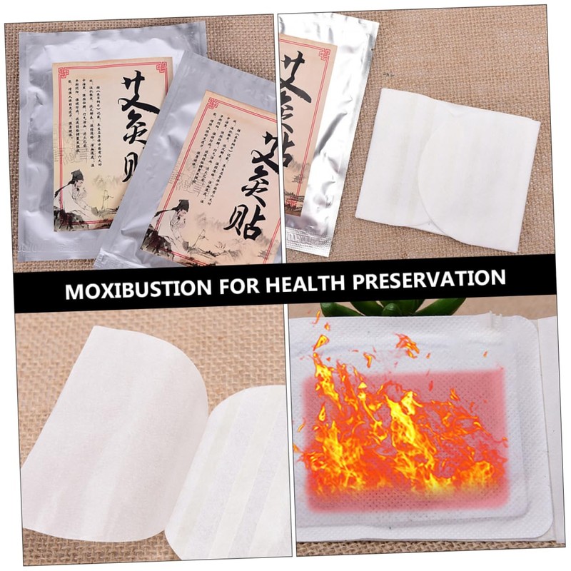 Healeved 4pcs Moxibustion Heat Patches for Joint Self-heating Wormwood Plasters