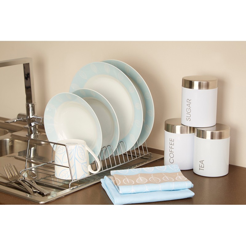 Premier Housewares 12 Plate Dish Drainer - Chrome