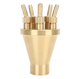 Copper Water Fountain Nozzle Direct Spraying Universal Adjust Pool Sprinkler Head for Garden G1 Inch