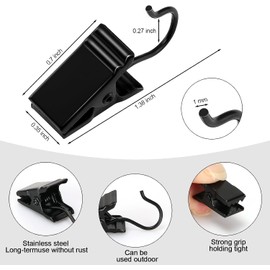 Curtain Clips - 20Pcs Metal Hanging Hooks - Small Metal Curtain Clips - Curtain Clips with Hooks - Curtain Hangers Clips - Small Heavy-Duty Hook Clip - for Clip Photo Home Decoration Art Craft Display