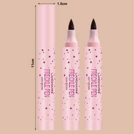 2 Stück Freckle Pen, Wasserdichter Langlebiger Sommersprossen Stift, Natürliche Lebensechte Sommersprossen Make-Up Stift für Natürliche Mühelose Sunkissed Makeup