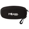 Piranha Black Zipper Eyewear and Sunglasses Case with Clip (Set