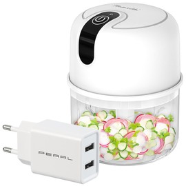 Rosenstein & Söhne Mini Mixer USB: Compact Cordless Chopper & Mini Blender, 200 ml, Includes Power Supply (Electric Multi Chopper, Vegetable Chopper)