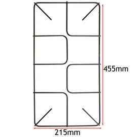 SPARES2GO Flat Gas Hob Pan Support Grid for Baumatic Oven Cookers (455mm x 215mm, Small)