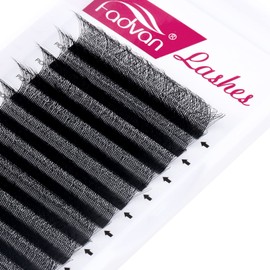 FADVAN Volume Eyelashes, 5D W Cross Y Eyelash Extension, Pre-Fanned Eyelash Extensions, Premade, Ready-to-Use Fans Volume Technology, Clusters, Self-Fanning Individual Eyelashes, Matte Black (13 mm,