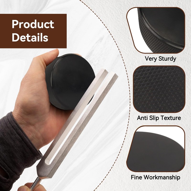Tuning Fork Healing Activator, Minimal Noise Sustained Tone Accessory Rubber