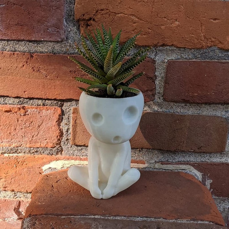 Tianbi Head Planter Pot,Luminous Face Planter Pot, Cactus Planter,Cute Resin