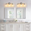yenlacy 3 Light Bathroom Vanity Light, Brushed Nickel Bathroom Light