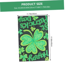 BESPORTBLE St Patrick's Day Double Sided Garden Flag Shamrock Decorative Banner for Decor for Porch and Lawn Celebrations
