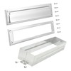 Nuk3y Solid Brass Mail Slot with Sleeve (Satin Nickel, 13"