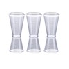 3PCS Plastic Double Head Jigger Cocktail Drink Measure Cup for