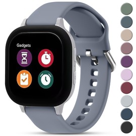 Meliya Silicone Band Replacement for Gizmo Watch 3 2 1/Gabb Watch, 20mm Soft Waterproof Kids Gizmo Watch Band Replacement Gabb Watch Bands for Boys and Girls, Breathable & Washable (Blue Gray)
