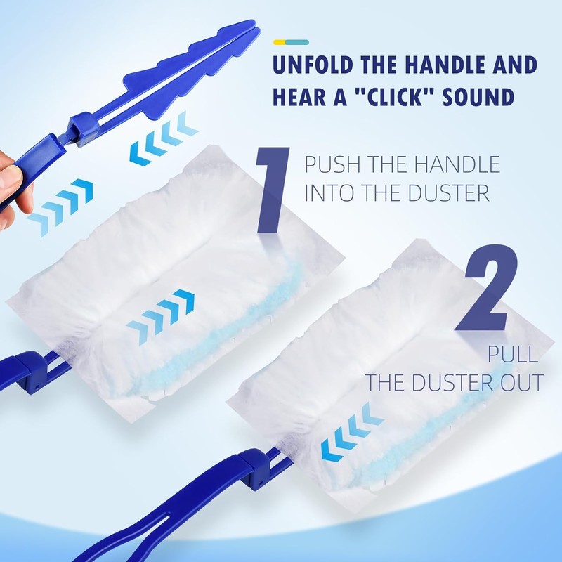 Pack of 32 Dust Magnet Set, 30 Dust Mop Refill