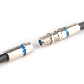 Pasow F81 Barrel Connectors High Frequency 3GHz Female to Female F-Type Adapter Couplers (10 pcs, Silver)