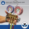 Mastercool 59161 2-Way Heavy Duty Brass Manifold Gauge Set with