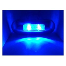 MARINE BOAT LED BLUE OBLONG STAINLESS STEEL COURTESY LIGHT AWESOME ACCENT