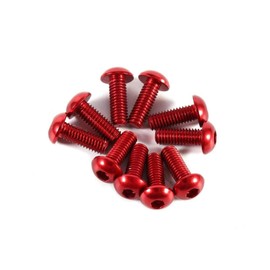 10pcs M3 6/8/10mm Screws Round Head Screws Screw Head Button Round Head Metric Hex Socket Screw Bolt Multicolors(8mm-red)