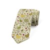 Ambesonne Necktie, Bumble Bee Ladybug Dots, 3.7", Khaki Green