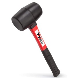 YIYITOOLS YY-2-005 Rubber Mallet Hammer With fiberglass Handle–16-oz, black
