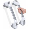 2 PCS Grab Rails for Bathroom, 17" Suction Shower Grab